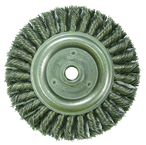 6" Diameter - 5/8-11" Arbor Hole - Stringer Bead Twist Steel Wire Straight Wheel - Makers Industrial Supply