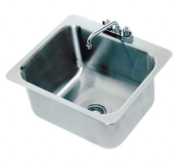 Advance Tabco - 20" Long x 16" Wide Inside, 1 Compartment, Stainless Steel Stainless Steel Drop In Sink - 20 Gauge, 23" Long x 20-1/2" Wide Outside, 12" Deep - Makers Industrial Supply