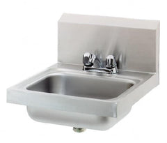 Eagle MHC - 13-1/2" Long x 9-3/4" Wide Inside, 1 Compartment, Stainless Steel Stainless Steel Hand Sink - 20 Gauge, 18-7/8" Long x 16-1/2" Wide x 14-1/4" High Outside, 6-3/4" Deep - Makers Industrial Supply