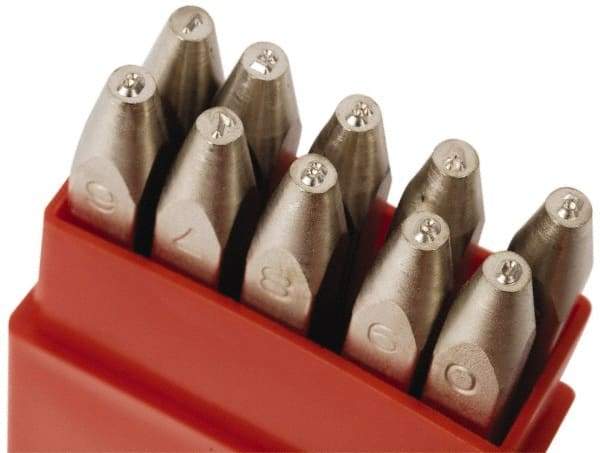 Pryor - 10 Piece, 1/8" Character Steel Stamp Set - Figures, Heavy Duty - Makers Industrial Supply