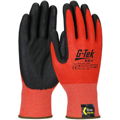 09-K1640/XXL Gloves w/Kevlar Brand - G-Tek KEV - Kevlar Engineered Yarn - Red 13 Gauge - Nitrile Foam - ANSI A4 - Exact Industrial Supply