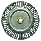 6-7/8" Diameter - 5/8-11" Arbor Hole - Stringer Bead Twist Steel Wire Straight Wheel - Makers Industrial Supply