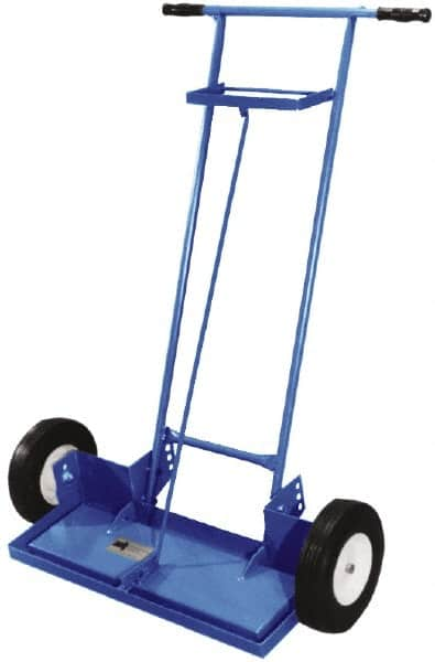 Made in USA - 24" Long Push Magnetic Sweeper with Wheels - 4-1/2" Wide x 1-1/2" High x 48" Long, 10" Wheel Diam, 2-1/2" Clearance - Makers Industrial Supply