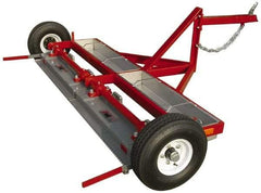 Made in USA - 48" Long Tow-Behind Magnetic Sweeper with Wheels - 12" Wide x 4-1/2" High, 8" Wheel Diam, 2" Clearance - Makers Industrial Supply