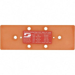 Dynabrade - 8 x 2-3/4" Rectangular Adhesive/PSA Backing Pad - Dynaline Compatible, Screw Attachment, Vacuum Pad, 3/8" Thick, Medium Density - Makers Industrial Supply