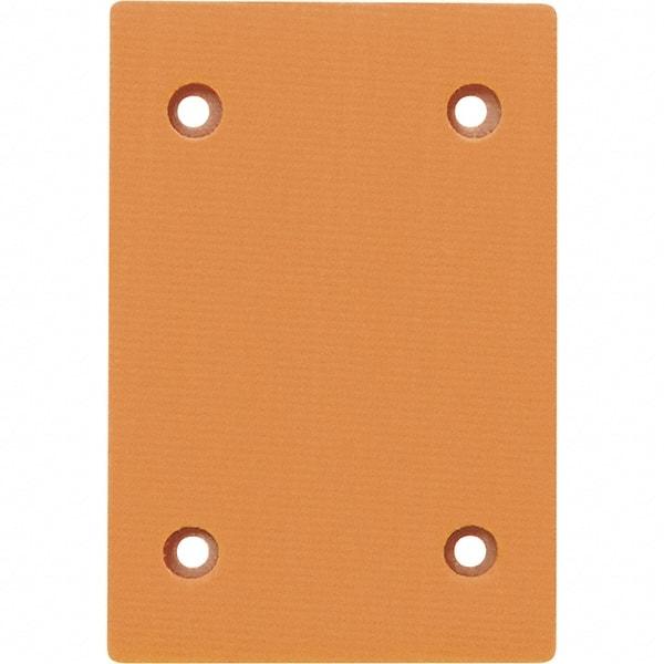 Dynabrade - 4-5/16 x 4" Rectangular Adhesive/PSA Backing Pad - Dynabug Model T Compatible, Clip Attachment, Nonvacuum Pad, 1/4" Thick, Medium Density - Makers Industrial Supply