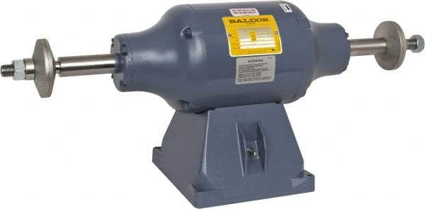 Baldor - 8" Wheel Diam x 1-1/4" Wheel Width, 3/4 hp Buffer - 3/4" Arbor Hole Diam, 1 Phase, 3,600 Max RPM, 115/230 Volts - Makers Industrial Supply