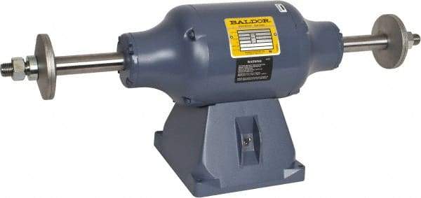 Baldor - 10" Wheel Diam x 1-1/4" Wheel Width, 1 hp Buffer - 7/8" Arbor Hole Diam, 1 Phase, 1,800 Max RPM, 115/230 Volts - Makers Industrial Supply