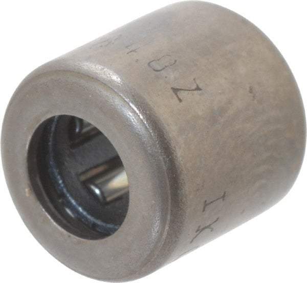 IKO - 0.157" Bore Diam, 400 Lb. Dynamic Capacity, 4 x 8 x 8mm, Caged, Open End, Shell Needle Roller Bearing - 0.315" Outside Diam, 0.315" Wide - Makers Industrial Supply