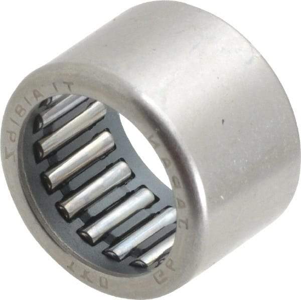 IKO - 0.709" Bore Diam, 2,600 Lb. Dynamic Capacity, 18 x 24 x 16mm, Caged, Open End, Shell Needle Roller Bearing - 0.945" Outside Diam, 0.63" Wide - Makers Industrial Supply