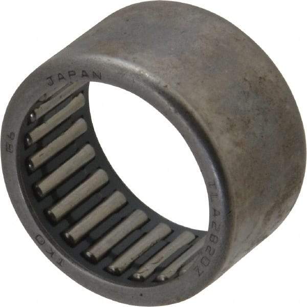 IKO - 1.102" Bore Diam, 4,700 Lb. Dynamic Capacity, 28 x 35 x 20mm, Caged, Open End, Shell Needle Roller Bearing - 1.378" Outside Diam, 0.787" Wide - Makers Industrial Supply