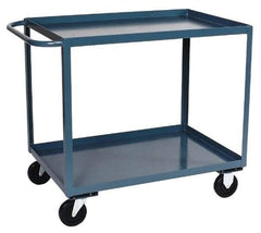 Durham - 1,200 Lb Capacity, 30" Wide x 60" Long x 37-3/4" High Service Cart - 2 Shelf, Steel, Hard Rubber Casters - Makers Industrial Supply