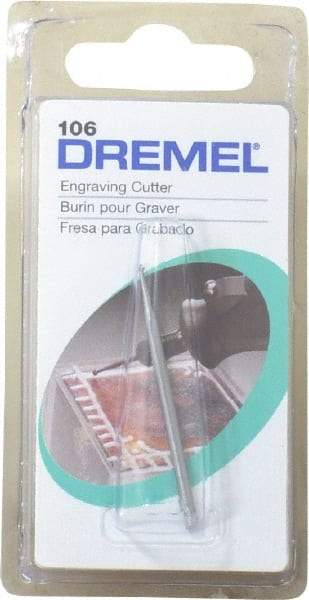 Dremel - 1/16" Cut Diam, 1/8" Shank Diam, Ball Head Single Cut Burr - Radius End - Makers Industrial Supply