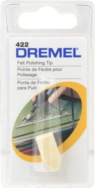 Dremel - 3/8" Diam Cone Shaped Goblet Buff - Cotton Muslin Polishing Tip - Makers Industrial Supply