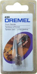 Dremel - 1/2" Wide x 1/4" Diam, Spiral Band Drum - 1/8" Shank Diam, 15,000 RPM - Makers Industrial Supply