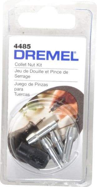 Dremel - 1/32, 1/16, 3/32 and 1/8 Inch Rotary Tool Collet Nut Kit - Includes 480, 481, 482, 483 and Collet Nut - Makers Industrial Supply