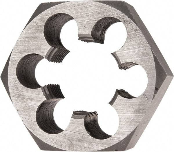 Interstate - 1-3/16 - 10 Thread, 2-3/16" Hex, Right Hand Thread, Hex Rethreading Die - Carbon Steel, 1" Thick - Exact Industrial Supply