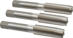 Interstate - M14x1.50 Metric Fine, 4 Flute, Bottoming, Plug & Taper, Bright Finish, High Speed Steel Tap Set - Right Hand Cut, 3-19/32" OAL, 1-21/32" Thread Length - Makers Industrial Supply