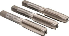 Interstate - M14x2.00 Metric Coarse, 4 Flute, Bottoming, Plug & Taper, Bright Finish, High Speed Steel Tap Set - Right Hand Cut, 3-19/32" OAL, 1-21/32" Thread Length - Makers Industrial Supply