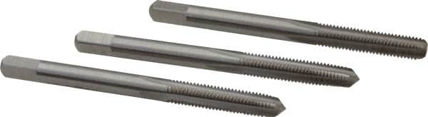 Interstate - M5x0.75 Metric Fine, 4 Flute, Bottoming, Plug & Taper, Bright Finish, High Speed Steel Tap Set - Right Hand Cut, 2-3/8" OAL, 7/8" Thread Length - Makers Industrial Supply