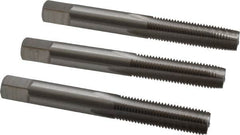 Interstate - M8x1.00 Metric Fine, 4 Flute, Bottoming, Plug & Taper, Bright Finish, High Speed Steel Tap Set - Right Hand Cut, 2-23/32" OAL, 1-1/8" Thread Length - Makers Industrial Supply