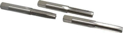 Interstate - M9x1.25 Metric Coarse, 4 Flute, Bottoming, Plug & Taper, Bright Finish, High Speed Steel Tap Set - Right Hand Cut, 2-15/16" OAL, 1-1/4" Thread Length - Makers Industrial Supply