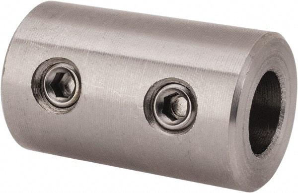 Climax Metal Products - 5/16" Inside x 5/8" Outside Diam, Stainless Steel Set Screw Rigid Coupling - 1" Long - Makers Industrial Supply