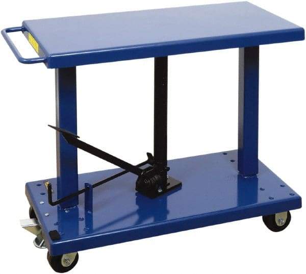 Wesco Industrial Products - 1,000 Lb Capacity Post Lift Table - 30-1/2" Lift Height, 36" Platform Length x 18" Platform Width - Makers Industrial Supply