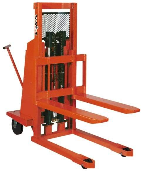 Presto Lifts - 2,000 Lb Capacity, 36" Lift Height, Battery Operated Work Positioner - 3-1/4" Lowered Height, 24" Load Center, 42" Fork Length, 28" Overall Width - Makers Industrial Supply