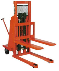 Presto Lifts - 2,000 Lb Capacity, 48" Lift Height, Battery Operated Work Positioner - 3-1/4" Lowered Height, 24" Load Center, 42" Fork Length, 28" Overall Width - Makers Industrial Supply