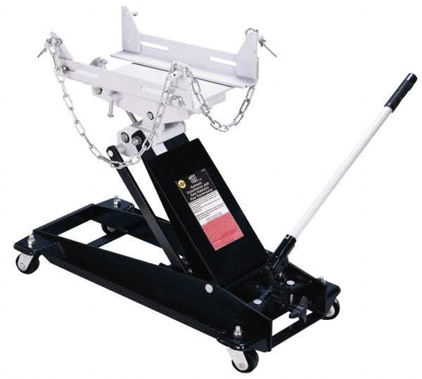 Omega Lift Equipment - 1,100 Lb Capacity Transmission Jack - 8-1/2 to 24-3/4" High, 15" Chassis Width x 31-1/8" Chassis Length - Makers Industrial Supply