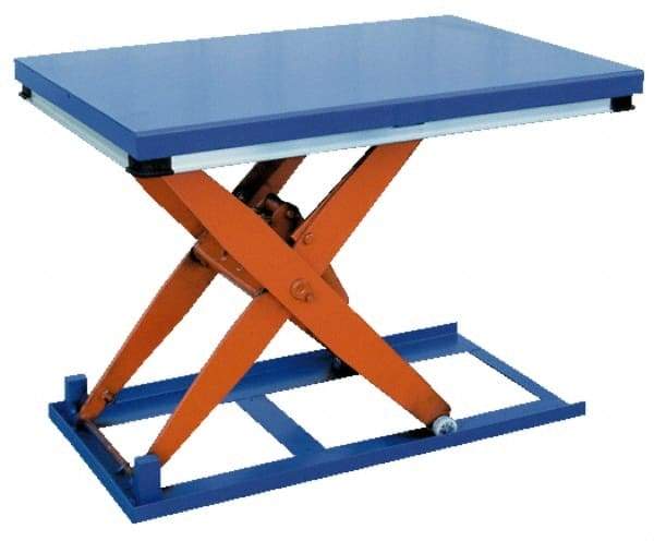 Vestil - 1,500 Lb Capacity Electric Scissor Lift Table - 7" Lift Height, 48" Platform Length x 24" Platform Width - Makers Industrial Supply