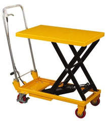 Wesco Industrial Products - 330 Lb Capacity Manual Scissor Lift Table - 27-1/2" Platform Length x 17.8" Platform Width - Makers Industrial Supply