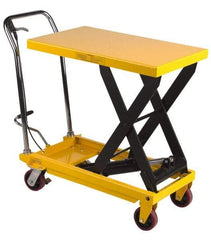 Wesco Industrial Products - 1,000 Lb Capacity Manual Scissor Lift Table - 32" Platform Length x 19-1/2" Platform Width - Makers Industrial Supply