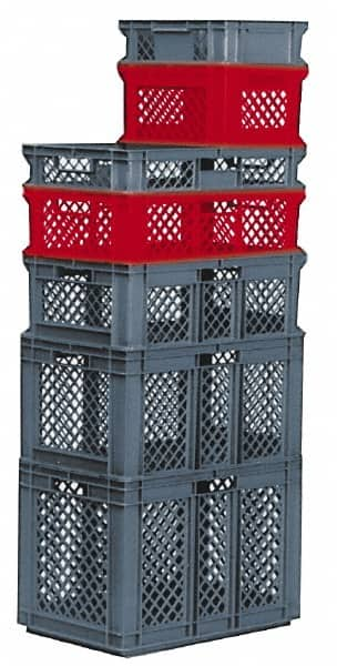 SSI Schaefer - 0.7 Cu Ft, 33 Lb Load Capacity Red Polypropylene Tote Container - Stacking, 15.8" Long x 11.9" Wide x 8.7" High - Makers Industrial Supply