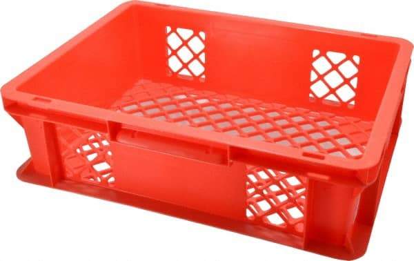 SSI Schaefer - 0.37 Cu Ft, 33 Lb Load Capacity Red Polypropylene Tote Container - Stacking, 15.8" Long x 11.9" Wide x 4.8" High - Makers Industrial Supply