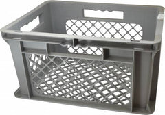 SSI Schaefer - 0.7 Cu Ft, 33 Lb Load Capacity Gray Polypropylene Tote Container - Stacking, 15.8" Long x 11.9" Wide x 8.7" High - Makers Industrial Supply