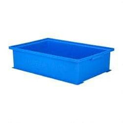 SSI Schaefer - 0.42 Cu Ft, 22 Lb Load Capacity Blue Polyethylene & Conductive PP Tote Container - Stacking, 18.4" Long x 12-1/2" Wide x 4.6" High - Makers Industrial Supply