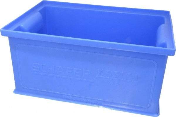 SSI Schaefer - 0.25 Cu Ft, 22 Lb Load Capacity Blue Polyethylene & Conductive PP Tote Container - Stacking, 12.3" Long x 8.3" Wide x 5.8" High - Makers Industrial Supply