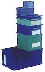 SSI Schaefer - 0.74 Cu Ft, 33 Lb Load Capacity Green Polyethylene & Conductive PP Tote Container - Stacking, 18.4" Long x 12-1/2" Wide x 7.9" High - Makers Industrial Supply