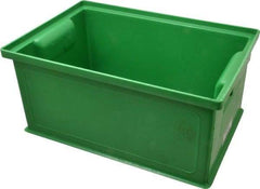 SSI Schaefer - 0.25 Cu Ft, 22 Lb Load Capacity Green Polyethylene & Conductive PP Tote Container - Stacking, 12.3" Long x 8.3" Wide x 5.8" High - Makers Industrial Supply