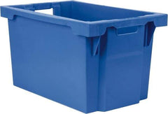 SSI Schaefer - 2.19 Cu Ft, 66 Lb Load Capacity Blue Polypropylene Tote Container - Stacking, Nesting, 23.7" Long x 15.8" Wide x 13.8" High - Makers Industrial Supply