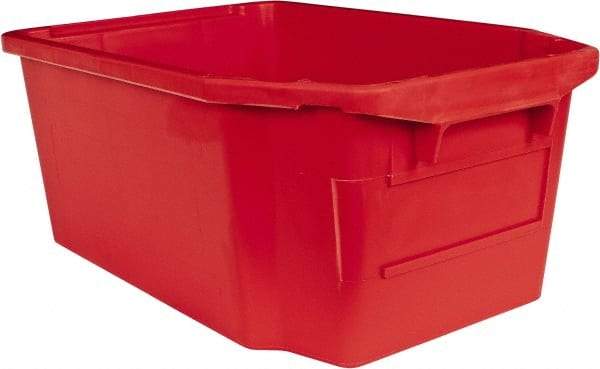 SSI Schaefer - 1.59 Cu Ft, 44 Lb Load Capacity Red Polypropylene Tote Container - Stacking, Nesting, 23.7" Long x 15.8" Wide x 9.9" High - Makers Industrial Supply