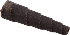 Merit Abrasives - 2" Long x 1/2" Diam, Aluminum Oxide, Full Taper Cartridge Roll - 80 Grit, 1/8" Pilot Hole Diam, Medium Grade - Makers Industrial Supply