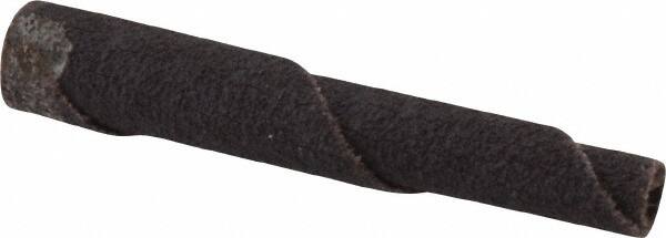 Merit Abrasives - 1/4" Max Roll Diam x 2" OAL, 80 Grit Aluminum Oxide Straight Cartridge Roll - 1/8" Pilot Hole Diam, Medium Grade - Makers Industrial Supply