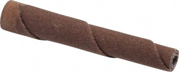 Merit Abrasives - 1/4" Max Roll Diam x 2" OAL, 180 Grit Straight Cartridge Roll - 1/8" Pilot Hole Diam, Very Fine Grade - Makers Industrial Supply