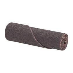 Merit Abrasives - 1/2" Max Roll Diam x 2" OAL, 80 Grit Aluminum Oxide Straight Cartridge Roll - 1/8" Pilot Hole Diam, Medium Grade - Makers Industrial Supply