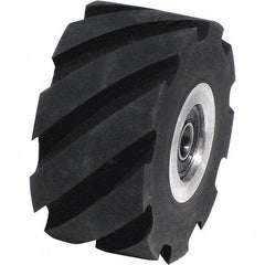 Dynabrade - 2" Diam x 1" Wide Contact Wheel Assembly - 5/8" Arbor Hole, Standard, 70 Duro Rubber Face - Makers Industrial Supply