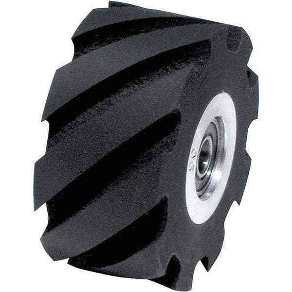 Dynabrade - 2" Diam x 1" Wide Contact Wheel Assembly - 5/8" Arbor Hole, Standard, 90 Duro Rubber Face - Makers Industrial Supply