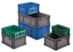 Orbis - 40 Lb Load Capacity Blue Polyethylene Tote Container - Stacking, 12" Long x 15" Wide x 9-1/2" High - Makers Industrial Supply